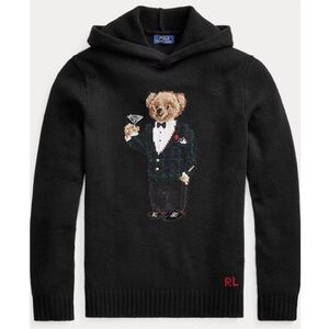 Ralph Lauren Martini Bear Wool Hooded Sweater